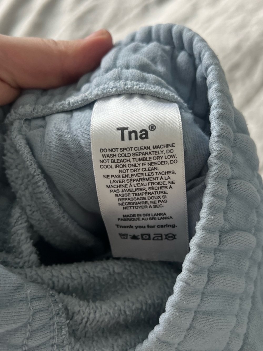 Aritzia TNA Light Blue Cozy Fleece Cargo Sweatpants - Picture 6 of 7